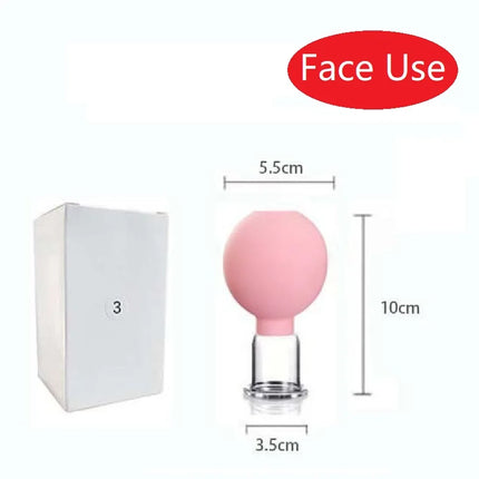 Ventosa Facial Adelgazante vista superior del conjunto de ventosas