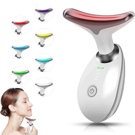 Masajeador Facial y Cuello LED con Microcorrientes EMS
