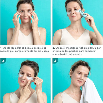 Foreo Iris Parches de Ojos vista lateral del envase