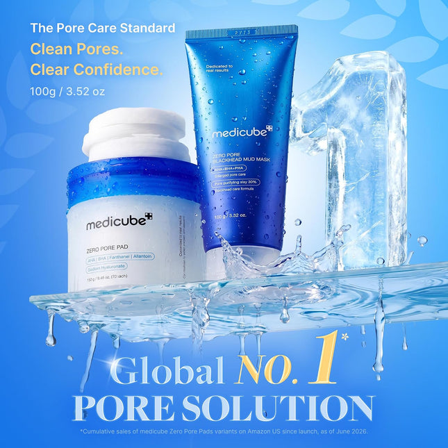 Medicube Zero Pore Blackhead Mud Mask vista lateral del envase