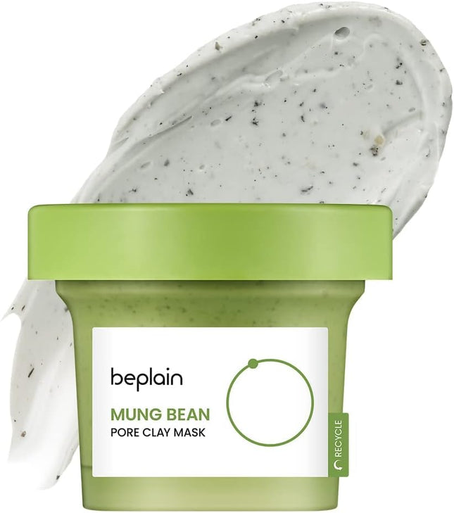 Beplain Mung Bean Pore Clay Mask envase frontal del bote