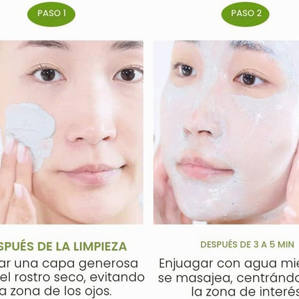 Beplain Mung Bean Pore Clay Mask resultado tras el aclarado