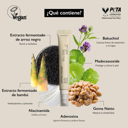 Contorno Bakuchiol Haruharu Wonder detalle del envase cosmético