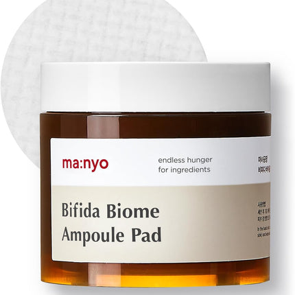 Manyo Factory Bifida Biome Ampoule Pad envase frontal del bote