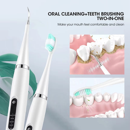 Limpiador Dental Eléctrico vista lateral del dispositivo recargable