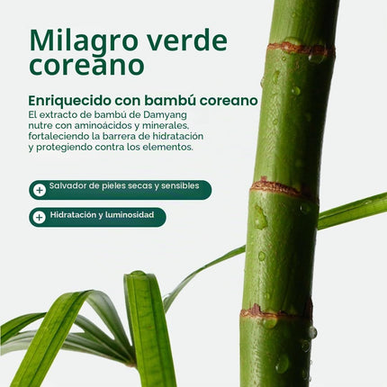 Seoul Mighty Bamboo Panthenol Cream aplicación sobre el rostro