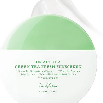 Dr Althea Green Tea Fresh Sunscreen envase frontal del bote