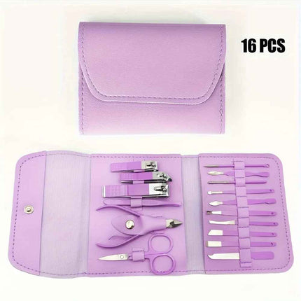 Nail Clippers Tool Set 16Pcs Manicura y Pedicura