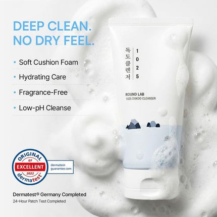 Round Lab 1025 Dokdo Cleanser detalle de la etiqueta