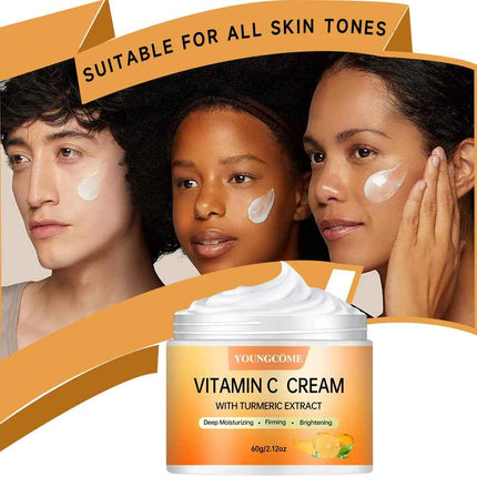 Crema Curcuma Vitamina C detalle del envase abierto