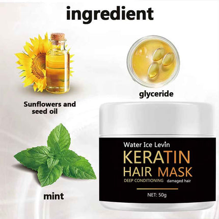 Keratin Hair Mask Deep Conditioning textura de la mascarilla