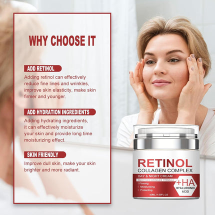 Crema Antiedad con Retinol y Colageno detalle del envase
