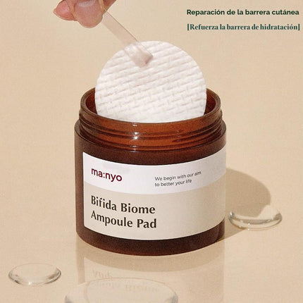 Manyo Factory Bifida Biome Ampoule Pad caja de presentación exterior