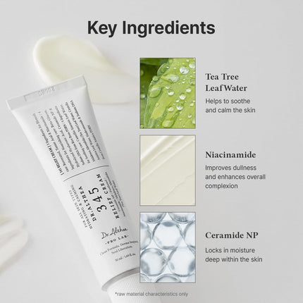 Dr Althea 345 Relief Cream ingredientes clave PDRN niacinamida ceramidas