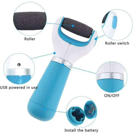 Exfoliador Eléctrico de Pies: lima recargable para pedicura