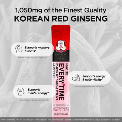 Everytime Red Ginseng & Grapefruit Sticks: 30 Sobres
