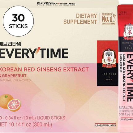 Everytime Red Ginseng & Grapefruit Sticks: 30 Sobres