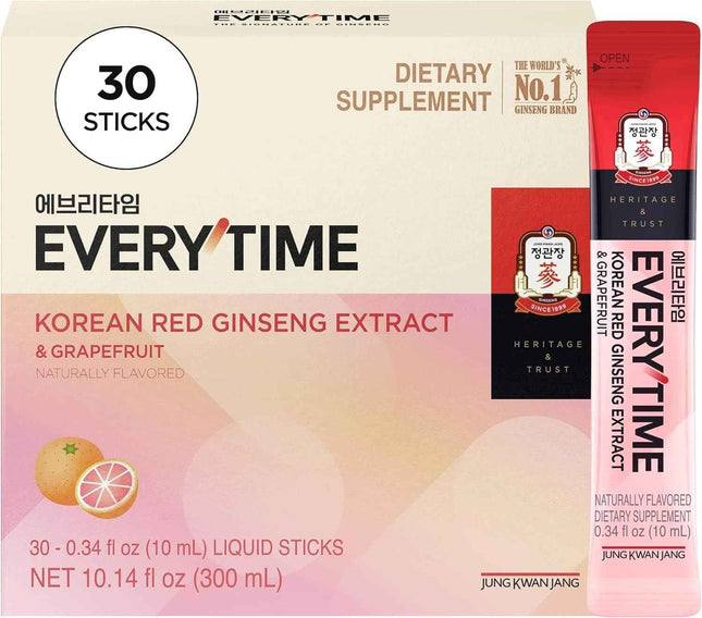 Everytime Red Ginseng & Grapefruit Sticks: 30 Sobres