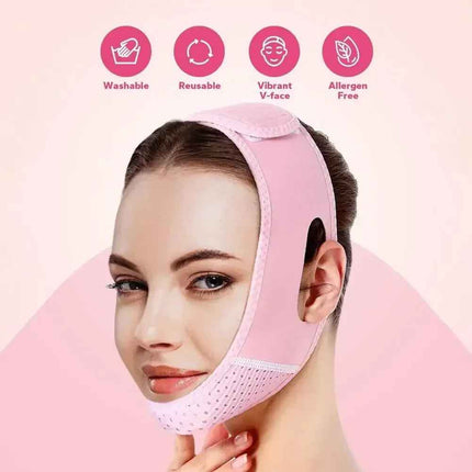 V Line Face Shaping Strap detalle del tejido elástico