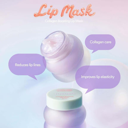 Lip Sleeping Mask Vegano Purple Collagen de TOCOBO tarro abierto con aplicador