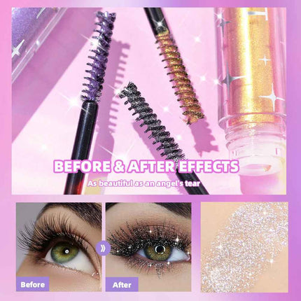 Mascara de Pestañas con Purpurina Efecto Diamante