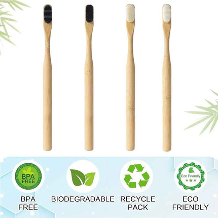 Bamboo Toothbrush Set 4Pcs Cerdas Extra Suaves