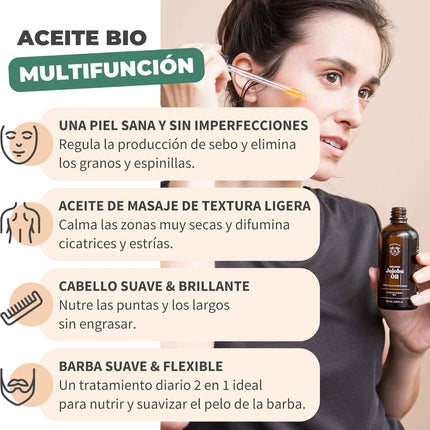 Aceite de Jojoba BIO Bionoble textura del aceite