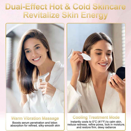 Masajeador Facial LED Antiarrugas con Calor y Frío