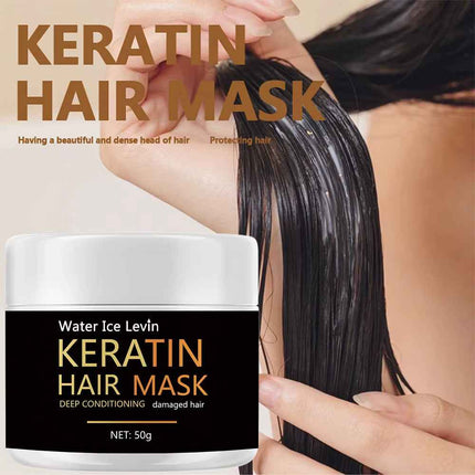 Keratin Hair Mask Deep Conditioning aplicación en el cabello
