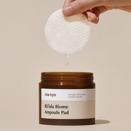 Manyo Factory Bifida Biome Ampoule Pad almohadilla lado liso
