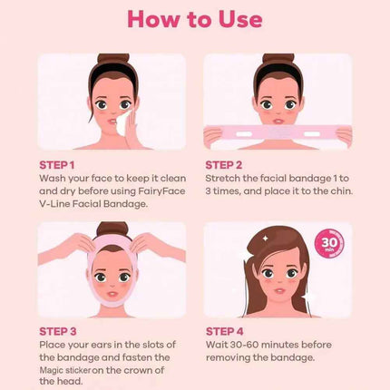 V Line Face Shaping Strap uso durante la rutina facial