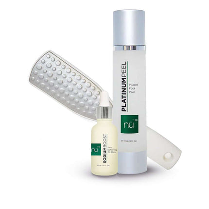 Foot Care Kit con Platinum Peel lima metálica y aceite Sodium Boost
