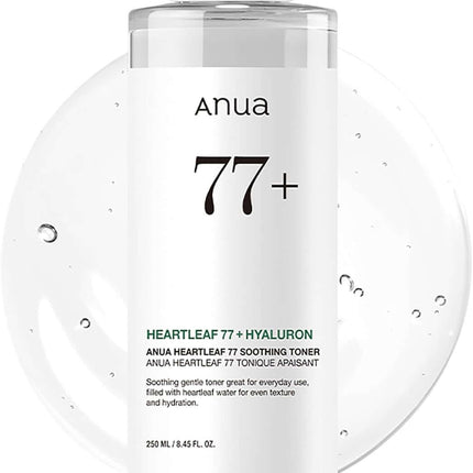 Tónico Heartleaf 77 de Anua frasco de 250 ml con textura acuosa