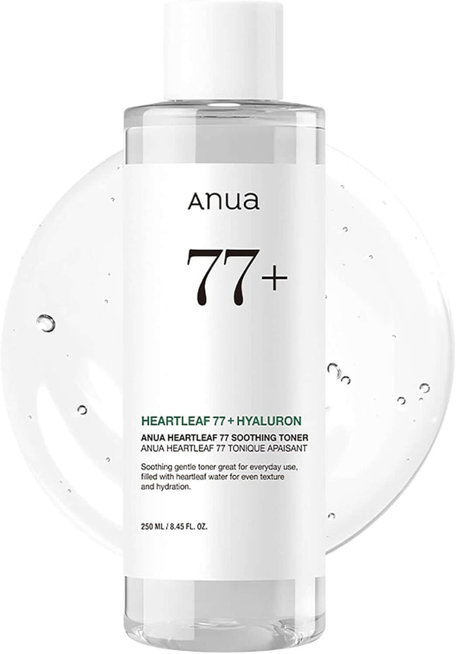 Tónico Heartleaf 77 de Anua frasco de 250 ml con textura acuosa