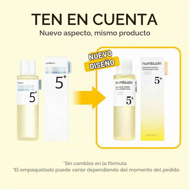 Numbuzin N.º5 Tónico Vitamin Boosting: antimanchas y luminosidad (200 ml)
