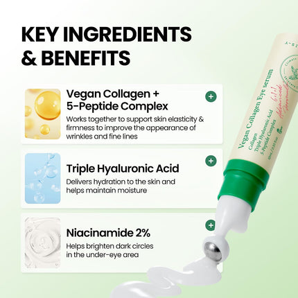 AXIS-Y Vegan Collagen Eye Serum aplicación en contorno de ojos