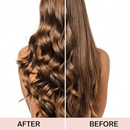 Rizador Satinado Sin Calor resultado de rizos en cabello largo