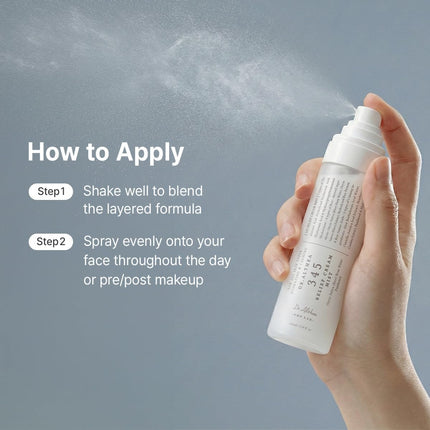 Dr Althea 345 Relief Cream Mist detalle de la etiqueta