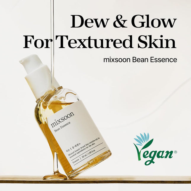 Mixsoon Bean Essence Exfoliante Serum Facial – Ácido Hialurónico Serum Vitamina C Hidratante– Skincare Coreano Seuro Facial Mujer Y Hombre Para Piel Radiante Tipo Glass Skin – 30Ml