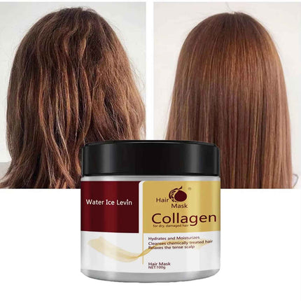Collagen Hair Mask Argan Oil Deep Repair tapa y etiqueta del producto