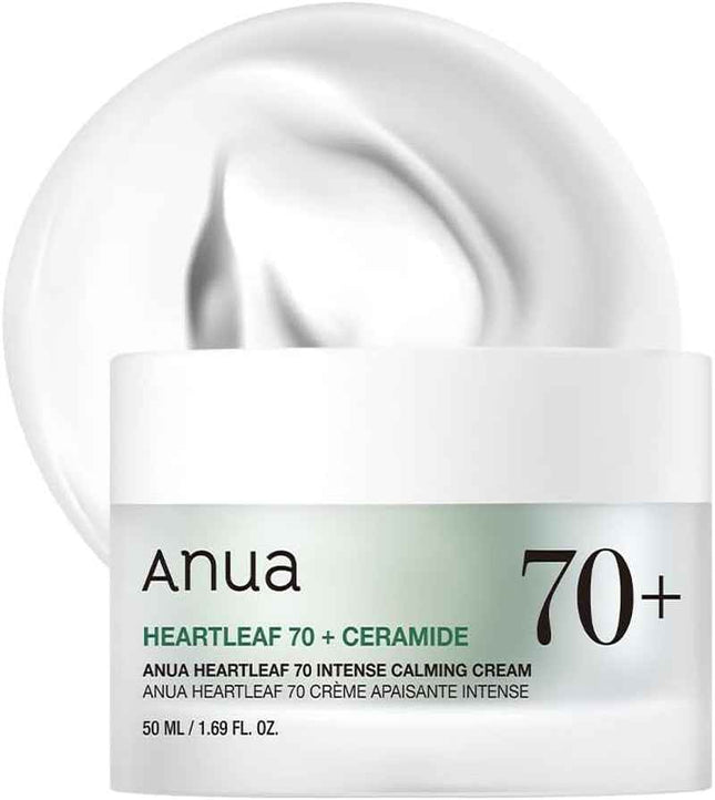 Crema calmante Heartleaf 70% Anua envase frontal de 50 ml.