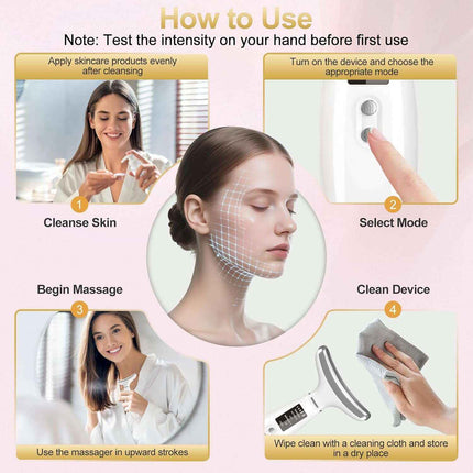 Masajeador Facial LED Antiarrugas con Calor y Frío