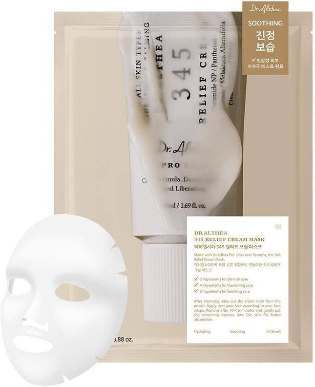 Dr Althea 345 Relief Cream Mask envase frontal del pack