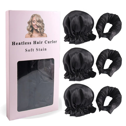 Rizador Satinado Sin Calor set con gorros para el cabello
