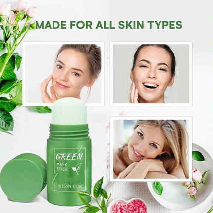 Mascarilla Stick de Té Verde aplicación en el rostro
