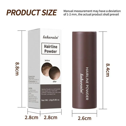 Polvo Corrector de Nacimiento de Cabello uso como sombreador facial